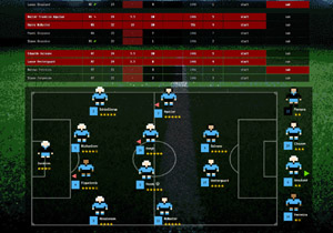 retro football manager pixelart