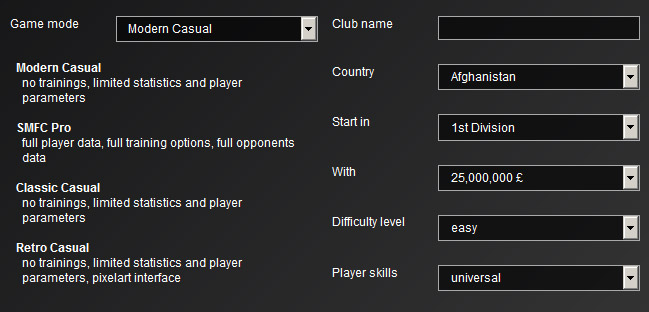 SMFC casual football manager
