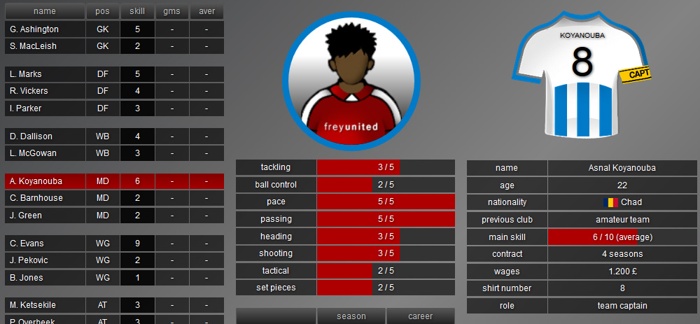 SMFC online football manager