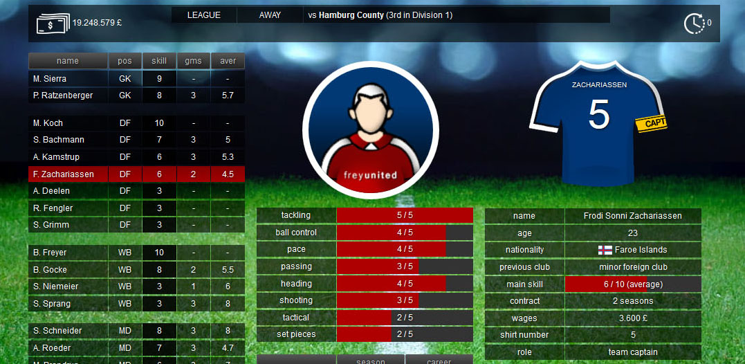 SMFC online football manager