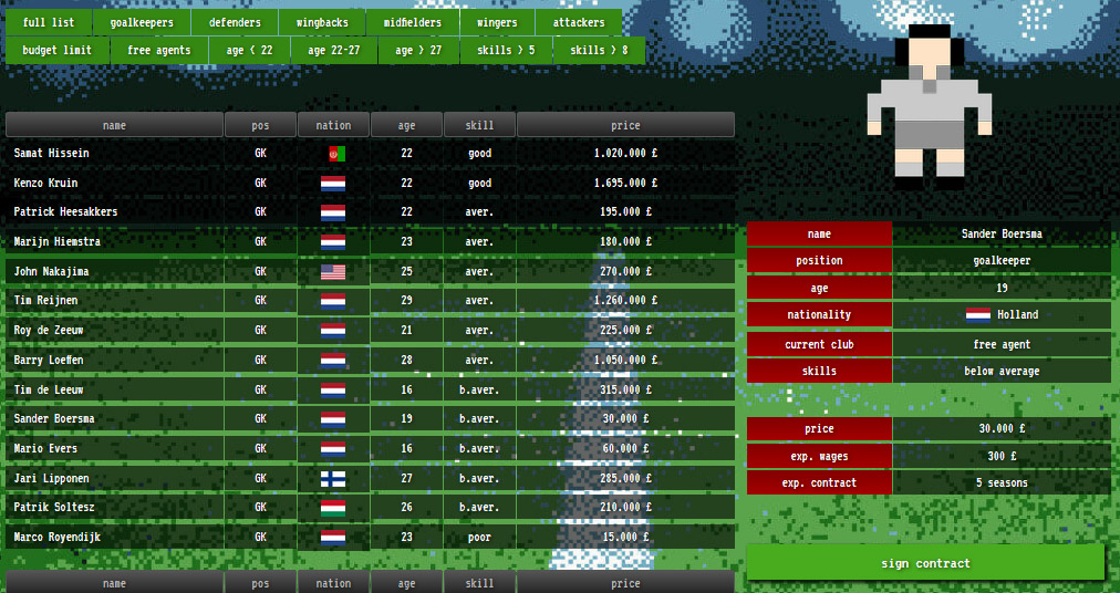 SMFC retro football manager